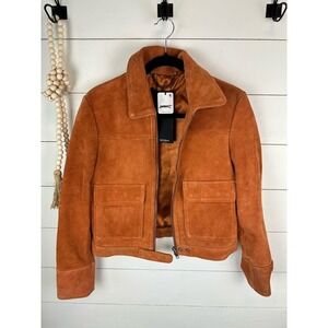 NWT FREE PEOPLE x MUUBAA Wilde Bomber Jacket Mango size 4